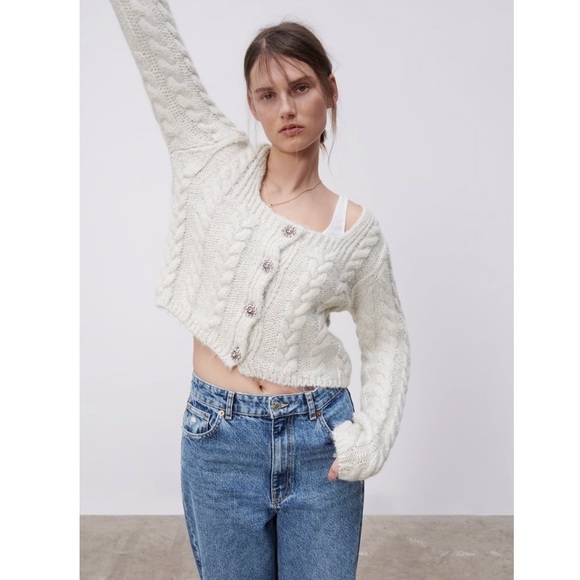 Zara spakly Jewel button jacket - Picture 3 of 11